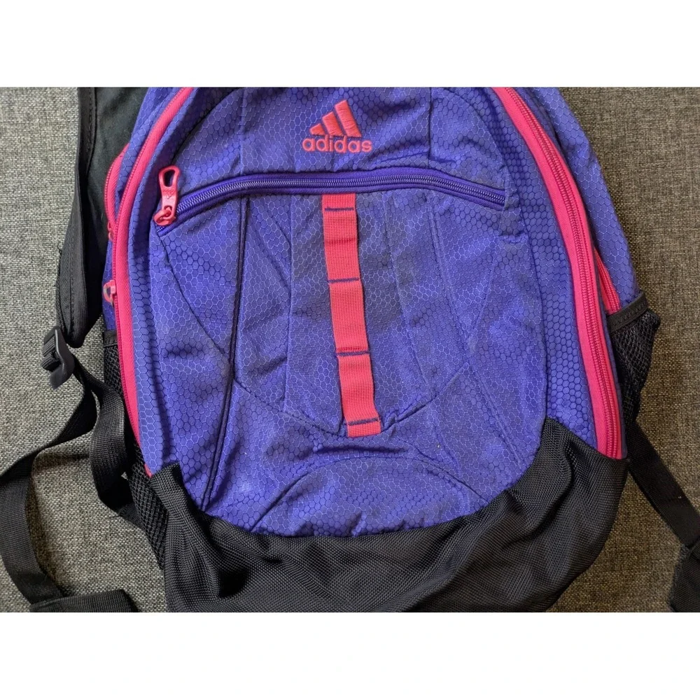 Adidas Load Sprint Backpack Laptop School Sports Travel Hiking Black-Pink-Purple